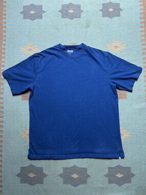 Duluth Trading Co blank t shirt Longtail T cotton blue mens large